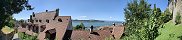 Le lac de Morat et le mont Vully depuis Morat (Canton de Fribourg, Suisse)