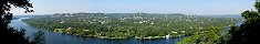 Le lac Austin depuis le Mont Bonnell (Texas, Etats-Unis)