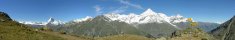 Vue depuis Ober Sattla (Région de Zermatt, Suisse)