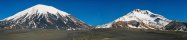 Les volcans Parinacota et Pomerape (Parc National de Sajama, Bolivie)