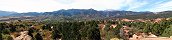 Front Range et Pikes Peak depuis le Jardin des Dieux (Colorado, Etats-Unis)