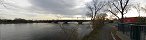 Le pont Viau depuis la place Juge Desnoyers (Laval, Qubec, Canada)