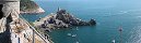 L'glise de St. Pietro depuis le chteau de Portovenere (La Spezia, Italie)