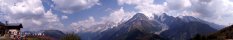Le massif du Mont Blanc depuis Prarion (St Gervais, Haute-Savoie, France)