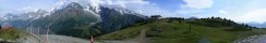 Les Aiguilles de Chamonix vues du Prarion (Haute-Savoie, France)