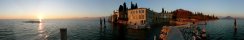 Sunset on New Years Eve at Punta San Vigilio (Lago di Garda, Italy)