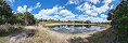 Sentier et tang dans la rserve de Rivers Road (Naples, Floride, Etats-Unis)