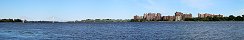 Prairies River and Olivier-Charbonneau Bridge (Laval, Qubec, Canada)