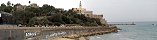 La muraille du bord de mer et la forteresse de Jaffa (Tel Aviv, Israël)