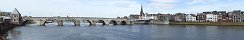 Sint Servaas Bridge over Maas River in Maastricht (Netherlands)