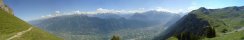 La valle du Rhne depuis Sorniot (Canton du Valais, Suisse)