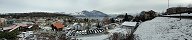 Première neige à Spiez et le lac de Thoune (Canton de Berne, Suisse)