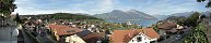 Vue de Spiez le premier jour de l'automne (Canton de Berne, Suisse)