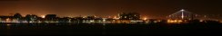 St Nazaire bay with the Loire bridge (Loire Atlantique, France)