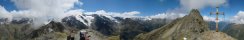 Mairspitze, sentier pdestre alpin (Stubai, Tyrol, Autriche)