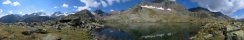 Mutterberger See, high alpine hiking track (Stubai, Tyrol, Austria)