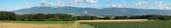 Vue sur le Jura depuis Suchy (Canton de Vaud, Suisse)