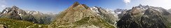 Vue sur les Ecrins depuis la tte de la Maye (Isre, France)