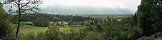 Vue sur le Weald depuis le prieur de Nutfield (Redhill, Surrey, Angleterre)