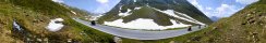 Bikers on Timmelsjoch High Alpine Road (Tyrol, Austria)