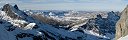 Vue vers le nord-ouest depuis le Titlis (Canton d'Obwald, Suisse)