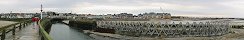 Travaux sur la jete ouest du port de Grandcamp-Maisy (Calvados, France)