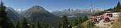 La rgion de Pontresina depuis Unterer Schafberg (Canton des Grisons, Suisse)