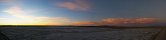 Coucher de soleil sur le désert de sel d'Uyuni (Bolivie)