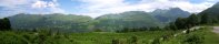 Val Louron, view over Loudenvielle (Hautes-Pyrnes, France)