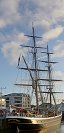 Le voilier Morgenster de 48 mtres de long (Port de Grandcamp-Maisy, Calvados, France)