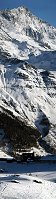 La face ouest du Weisshorn depuis Sorebois (Canton du Valais, Suisse)