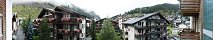 Vue sur la partie nord de Zermatt (Canton du Valais, Suisse)
